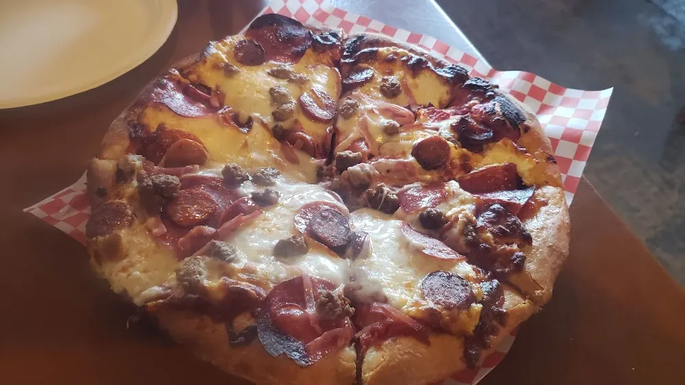 Pepperoni Sausage Bacon Pizza